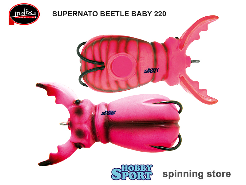SUPERNATO BEETLE BABY COLORE 220 PINK BEETLE 5,5 GR MOLIX SPINNING  BLACK BASS