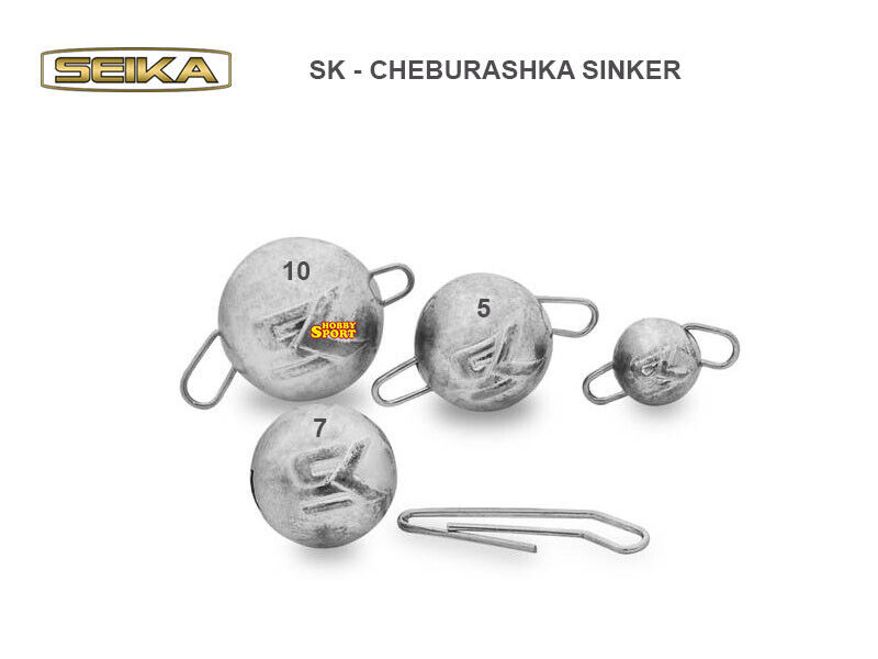 SK CHEBURASHKA SINKER SEIKA 5 GR JIG HEAD PIOMBO INTERCAMBIABILE SPINNING 6 PZ