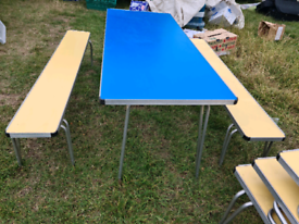 Go pak fold up tables and benches used