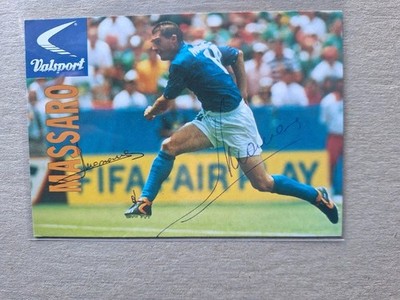 DANIELE MASSARO A.C.MILAN ITALY LEGEND HAND-SIGNED PHOTOCARD                    