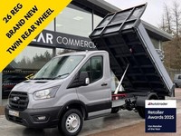 Ford Transit 165ps 350 Leader Single Cab Tipper DRW with A/C, Rev Cam and 12" Sc