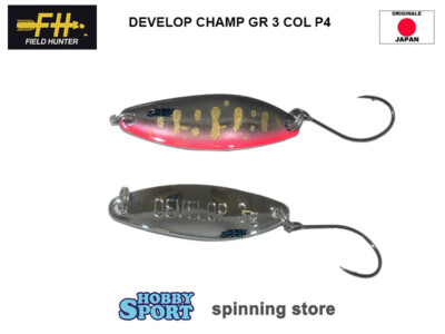 SPOON DEVELOP CHAMP FIELD HUNTER 3 GR  P4 BLACK SILVER  TROUT AREA  JAPAN