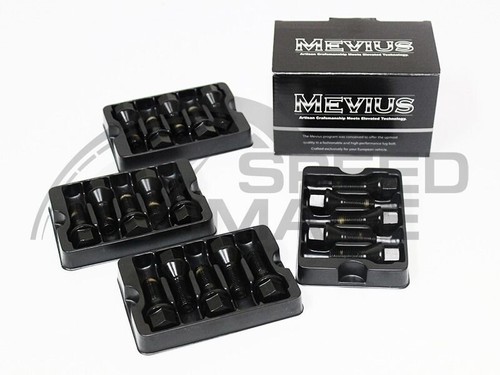 MEVIUS LUG BOLTS 12X1.5MM 27MM LENGTH BLACK CONE SEAT 40621B 6