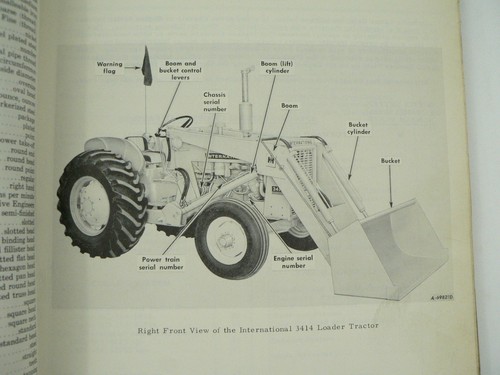 Service Parts Catalog International Harvester TC-108 3414 Loader Tractor 1965
