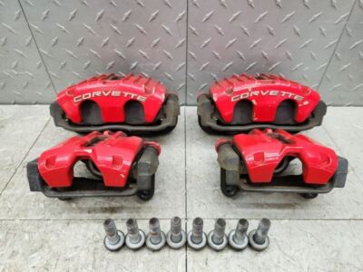 2001-2004 C5 CORVETTE Z06 RED BRAKE CALIPERS SET FRONT REAR