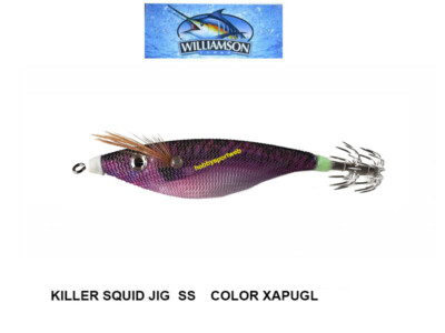 TOTANARA KILLER SQUID JIG SIZE SS XAPUGL VIOLET MODELLO NATURAL FISH WILLIAMSON