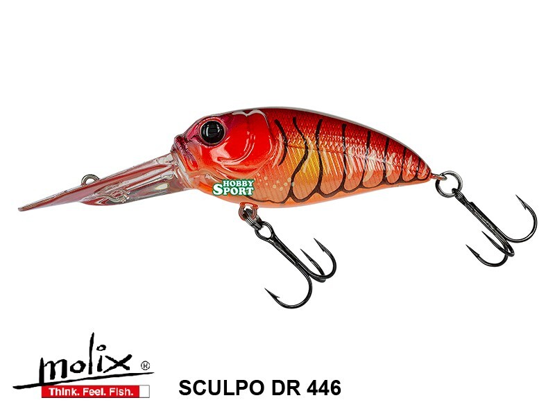 MOLIX SCULPO CRANK DR  5,5 CM col 446 MUD CRAWN OR. 14 GR SPINNING BLACK BASS