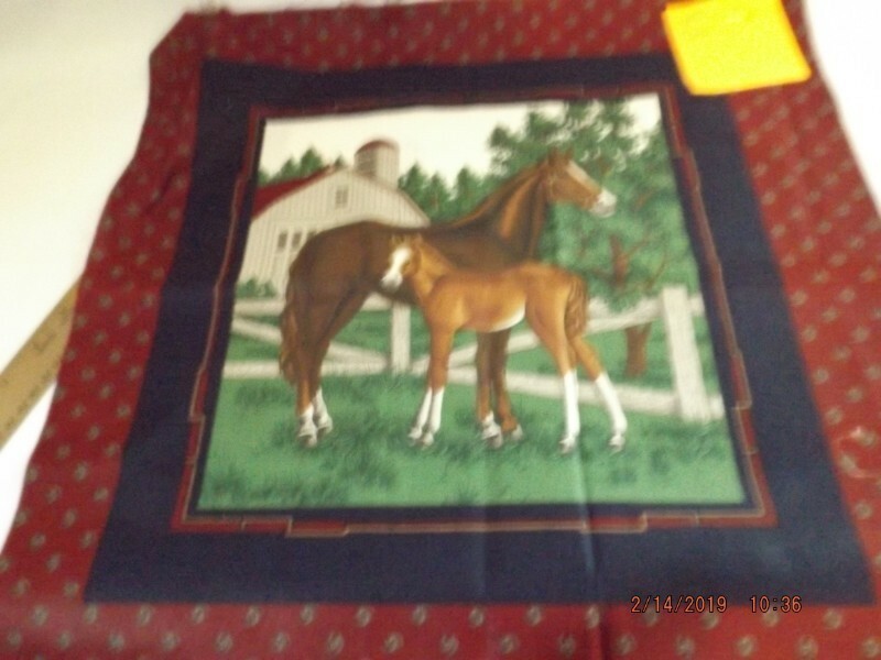 6 Pillow Panels to Sew Horses,Baby Horses  13.5x 13.5,New Mares,Babys