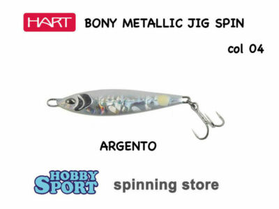 HART BONY 10 GR COLORE 04 WHITE SILVER METAL JIG X SPINNING MARE BARCA SCOGLIERA