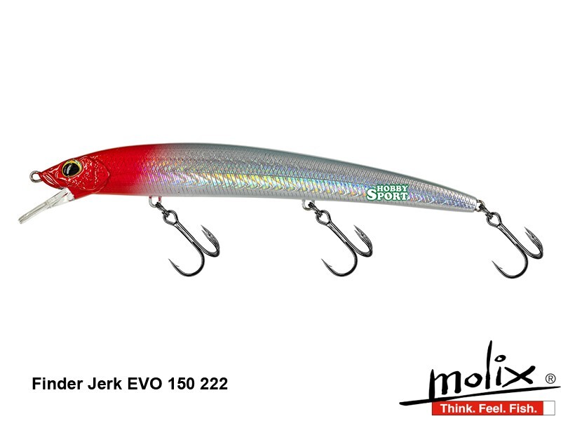 MOLIX FINDER JERK EVO 150 SS #222 MX RED HEAD SPINNING   SPIGOLA SERRA