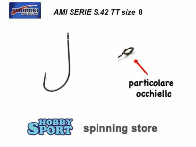 AMI TUBERTINI SERIE S 42 TT SIZE 8 BLACK CHROME CON ANELLO   2 BUSTE X 12 PZ