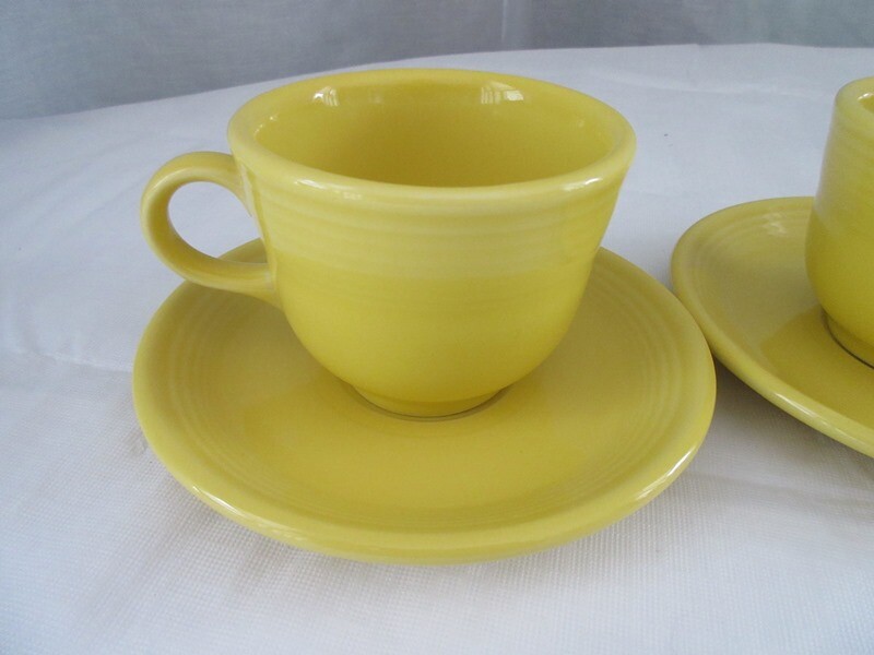 2~Fiesta Marigold Retired Cup and Saucer