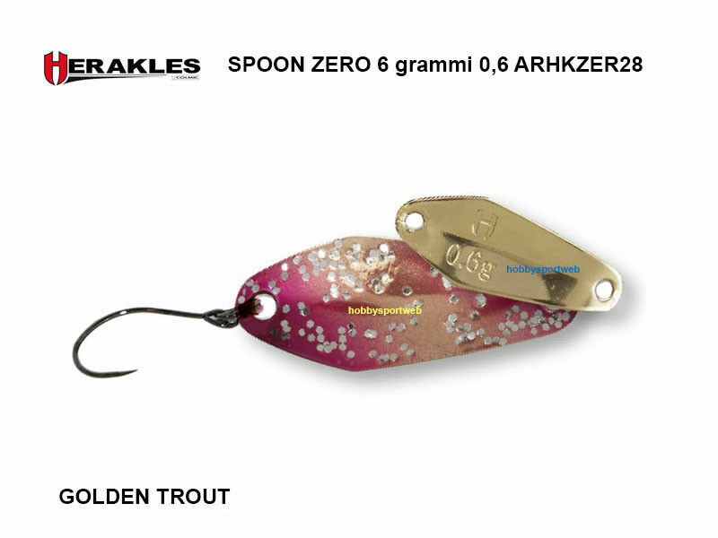 ZERO 6 SPOON HERAKLES COLORE 28 GOLDEN TROU ARHKZER28 0,6 GR SPINNING LAGO TROTA