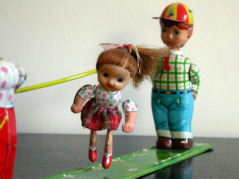 Vintage Wind-up T.P.S. JUMP ROPE TOY ~ Japan