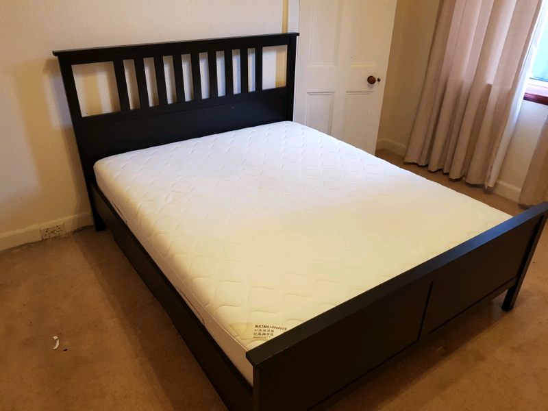 IKEA HEMNES 200x160 Bed Frame and Mattress in blackbrown in Aberdeen