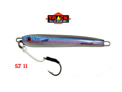 VERTICAL JIG SEA ROCK 150 GR SJ 11 VIOLET  CON ASSIST HOOK  TRACK  LINE