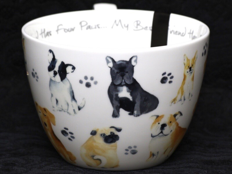 PORTOBELLO By DESIGN MY BEST FRIEND HAS FOUR PAWS Bone China Jumbo Cup