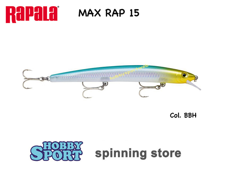 RAPALA MAX RAP MXR 15 COL BBH 23 GR ARTIFICIALE SPINNING MARE SPIGOLA MXR15 BBH