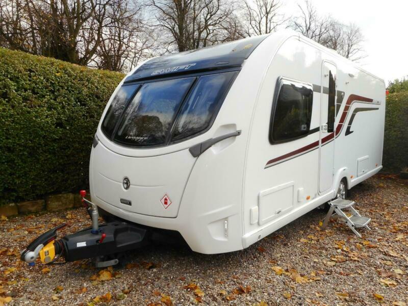 Swift Elegance 580 2015, 4 Berth Fixed Island Bed Caravan For Sale in