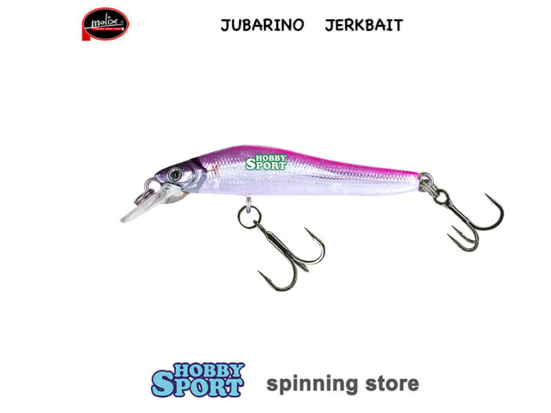 JUBARINO JERKBAIT MOLIX 50  COL 198 MX PINK BACK 2.5 GR  5 CM  SPINNING TROUT