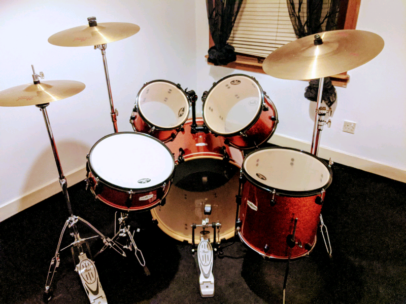 Pearl Forum Series Drum Kit Red Sparkle Mint Condition in Grangemouth, Falkirk Gumtree