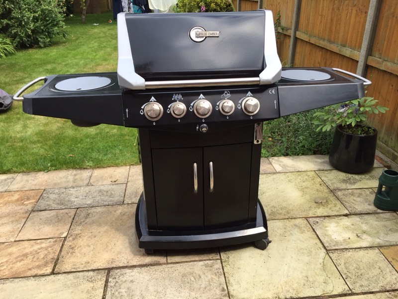 Fiesta Blue Ember Gas Barbeque with gas bottle & cover | in Harborne