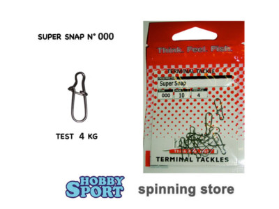 MOLIX SUPER SNAP SIZE 000 MOSCHETTONE - 4 KG SPINNING AREA TROUT  LAGO FIUME