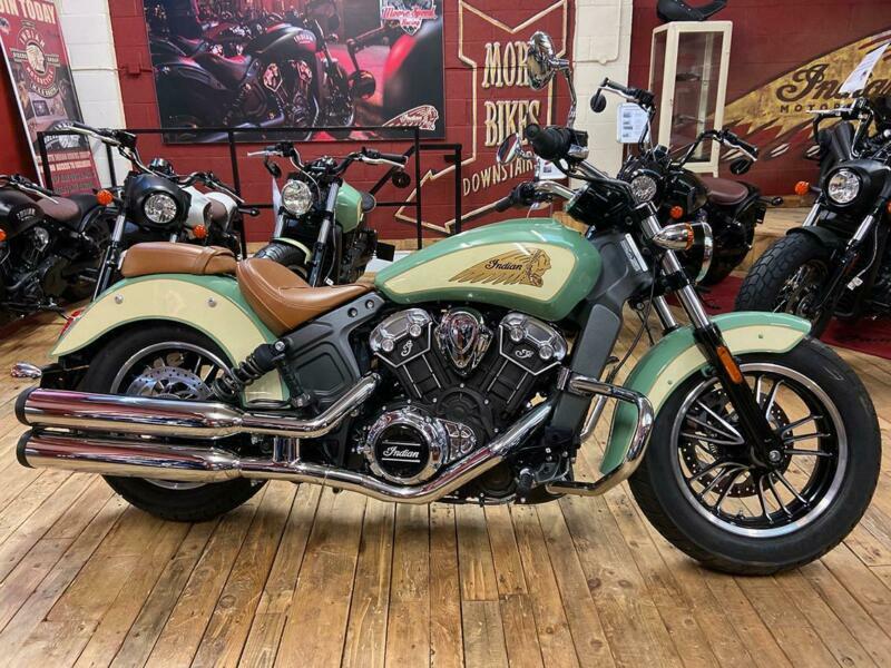 2018 Indian Scout Willow Green Ivory Cream only 116 miles one owner