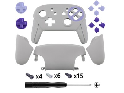 For Nintendo Switch Pro Controller Faceplate Backplate Handles Grip Replacement