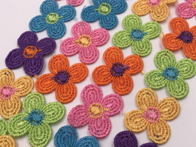2 yards Vintage Style Embroidery Cotton Fabric Crochet Lace Trim