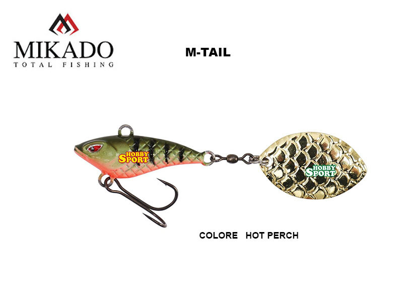 MIKADO M-TAIL 6 GR COL. HOT PERCH PMMT-6 HP SPINNING TROTA PERSICO REALE
