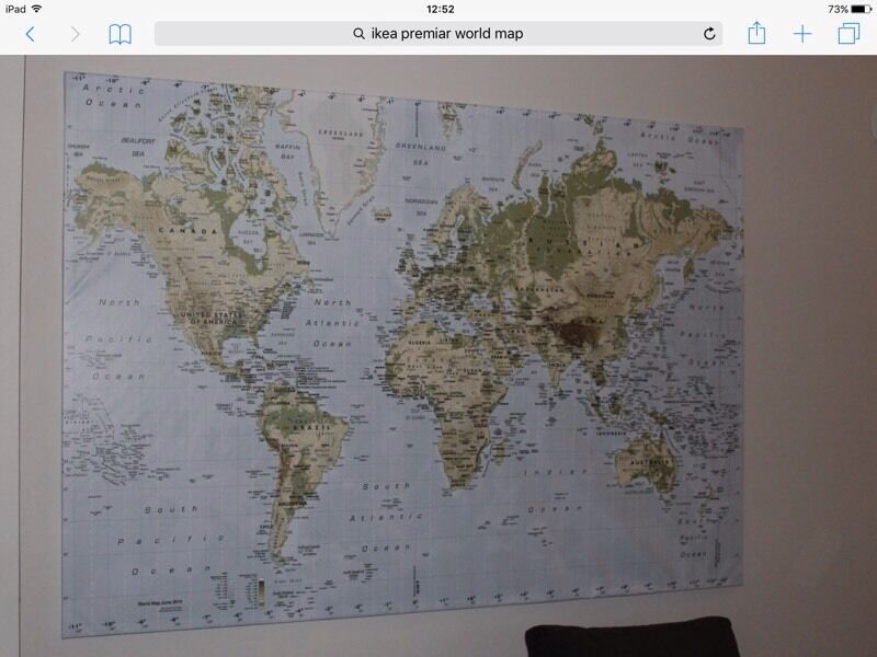 IKEA Premiar World Map Canvas | in Exeter, Devon | Gumtree