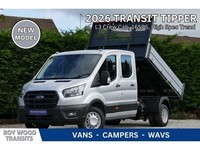 Ford Transit 350 Trend L3 Crew Cab Tipper 165ps Euro 6 - DUAL REAR WHEELS - TWO 