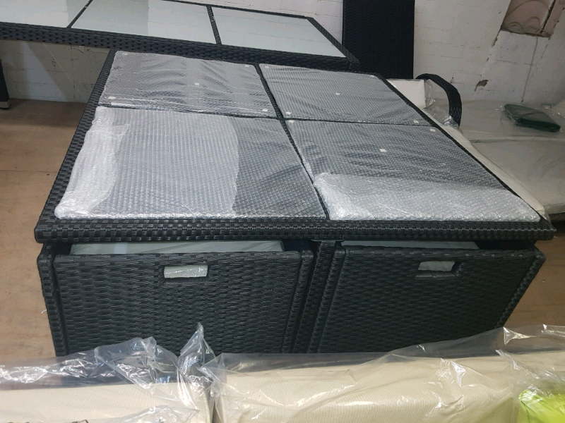 A new black 5 piece garden rattan furniture set m | in Stoke-on-Trent