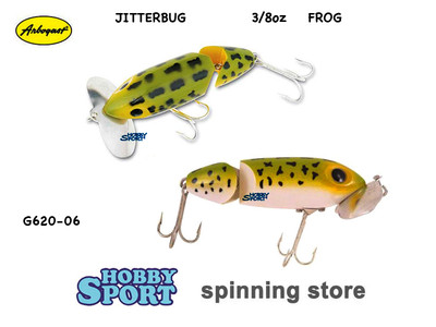 ARBOGAST JITTERBUG JOINTED  3/8 FROG - G620-06 11055 SNODATO