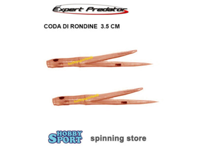 CODA DI RONDINE 35 MM OR ORANGE TRASP EXPERT SILICON WORM 12PZ TRAINA SPINNING