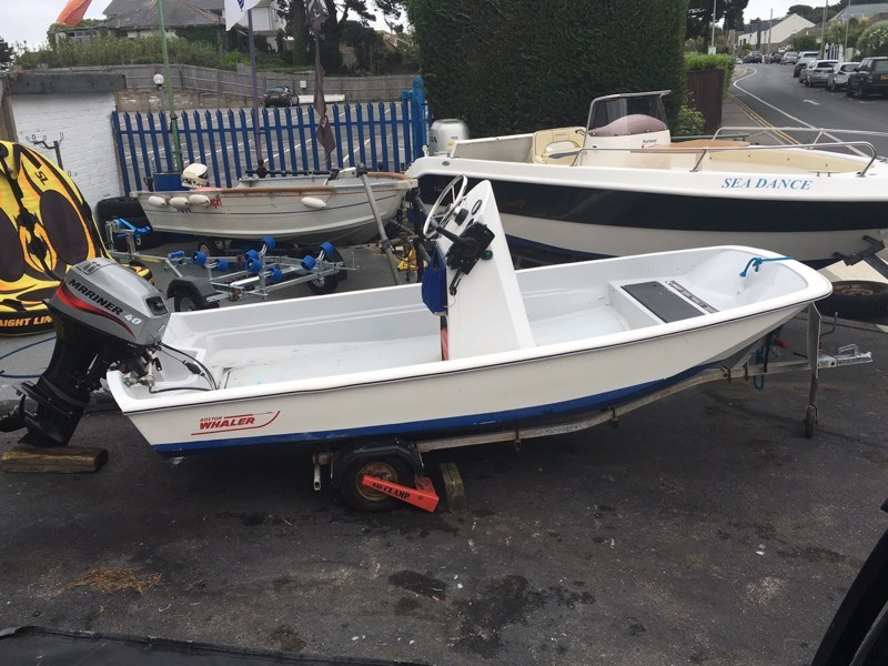 Boston whaler 13 dory + 2004 mariner 40hp on trailer in Bournemouth