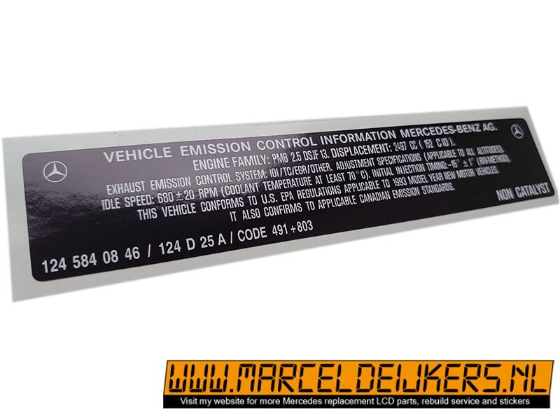 merco様 Mercedes Sticker 1245840846 Vehicle Emission Control