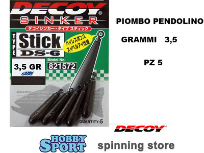 DECOY STICK DS-6  PESO 3,5 GR PIOMBO  x  TECNICA PENDOLINO x  SILICONICI  821572
