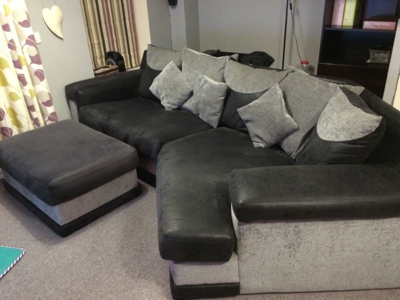 SCS 'Link' 4 seater curved sofa and footbed in Bramley, West