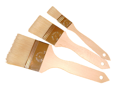 Backpinsel, Kochpinsel, klassisch aus HOLZ mit echten Borsten, in versch. Größen