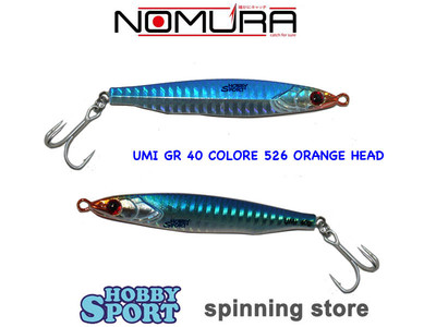 UMI  NOMURA 40 GR COL. 526 ORANGE HEAD -  METAL JIG SINKING  SPINNING MARE