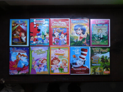 10 DIFFERENT CHILDREN DVD'S