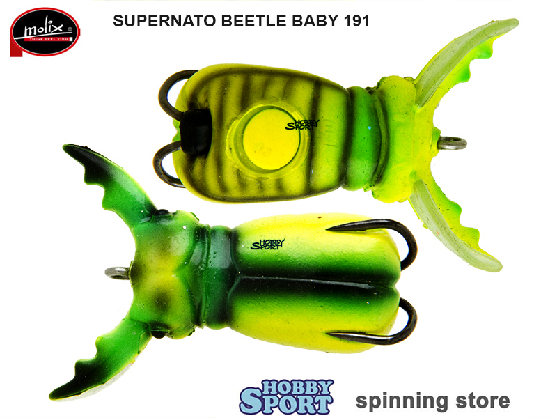 SUPERNATO BEETLE BABY COLORE 191 CHART BEETLE MOLIX 5,5 GR SPINNING BLACK BASS