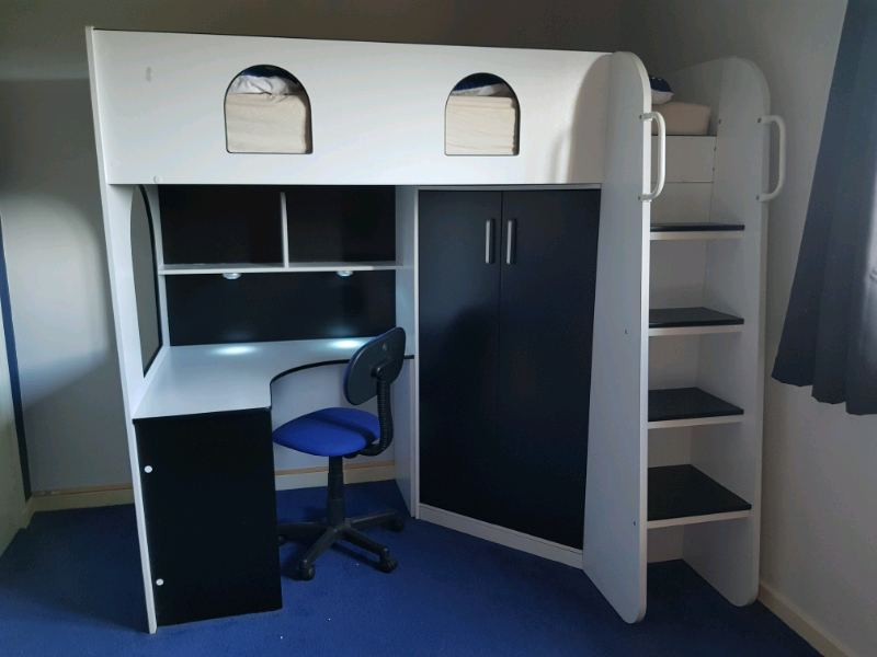 Kids Bunk Bed With Desk Wardrobe Chair Reversible Bed Sheets In Mintlaw Aberdeenshire Gumtree