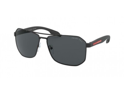 Pre-owned Prada Linea Rossa Sunglasses Ps 51vs Dg05z1 Black Rubber Black Gray Man