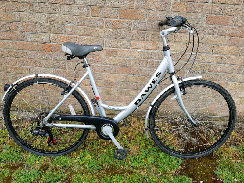 dawes red feather ladies bike