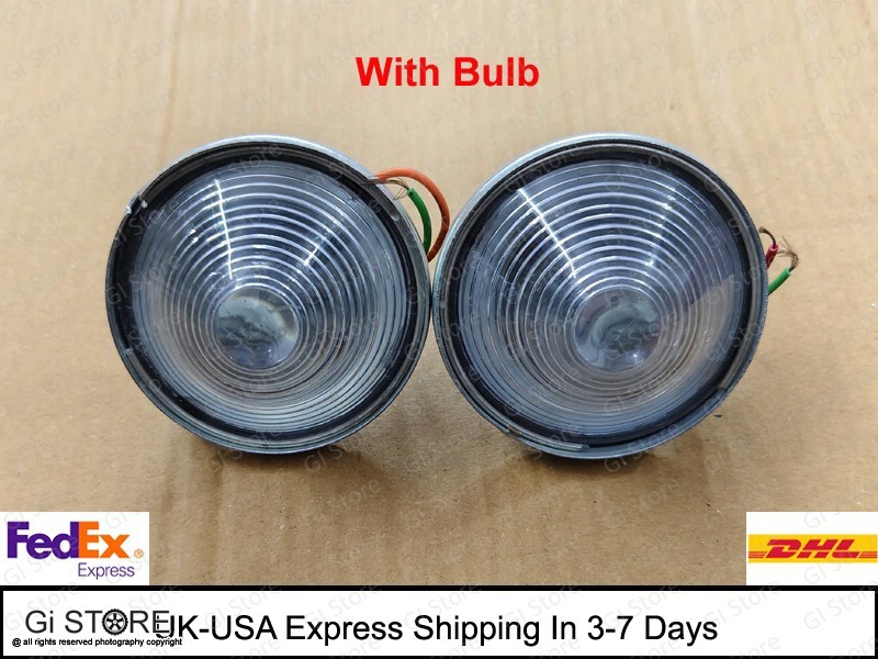 Clear Turn Signal Light Lamp For Jeep CJ3 CJ5 CJ6 CJ2A CJ3A CJ3B 1945 - 1975