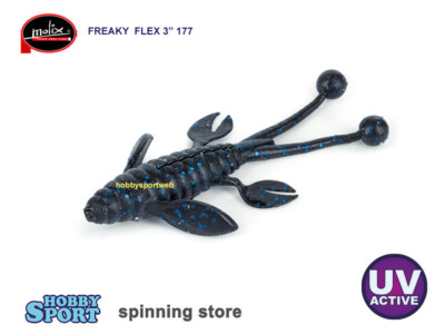 MOLIX FREAKY FLEX 3"  COLORE177 BLACK BLUE ULTRA LIGHT SPINNING CONF 6 PZ