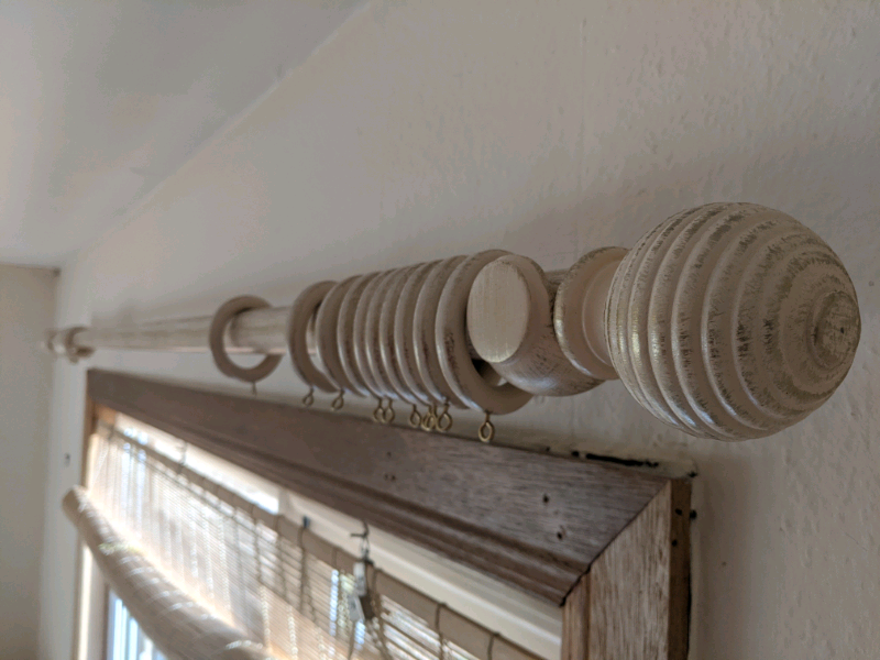 Cream Gold Shabby Chic Wooden Curtain Pole In Fife Gumtree